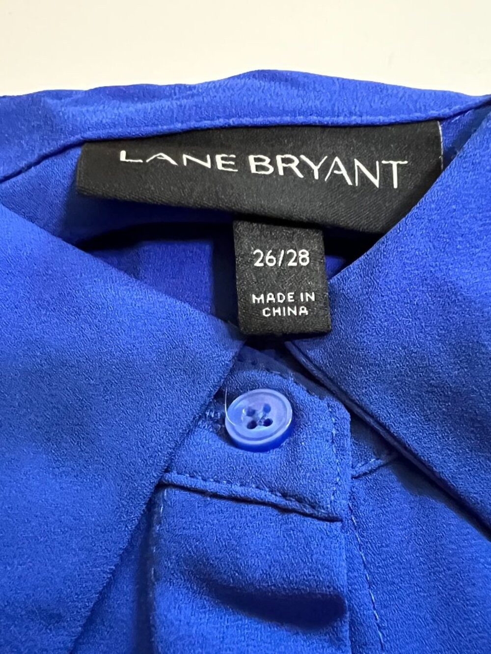 Lane Bryant Royal Blue Longed-Sleeved Blouse  W26/28